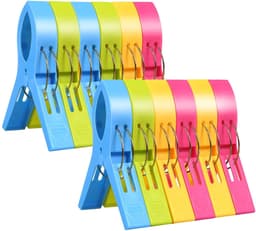 Dailygoods- Strandhanddoekclips 12 Stuks - Grote Wasknijpers - Antislip Ontwerp - Lichtgewicht - Multifunctioneel - Stevige Draagbare Clips - Handdoekclips — thumbnail 1