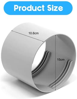 Dailygoods - Afvoerslang Adapter - Flexibele PVC Slangverbinder - 150mm - Air Conditioning - Voor luchtbehandeling - Geschikt voor diverse toepassinge... — thumbnail 2