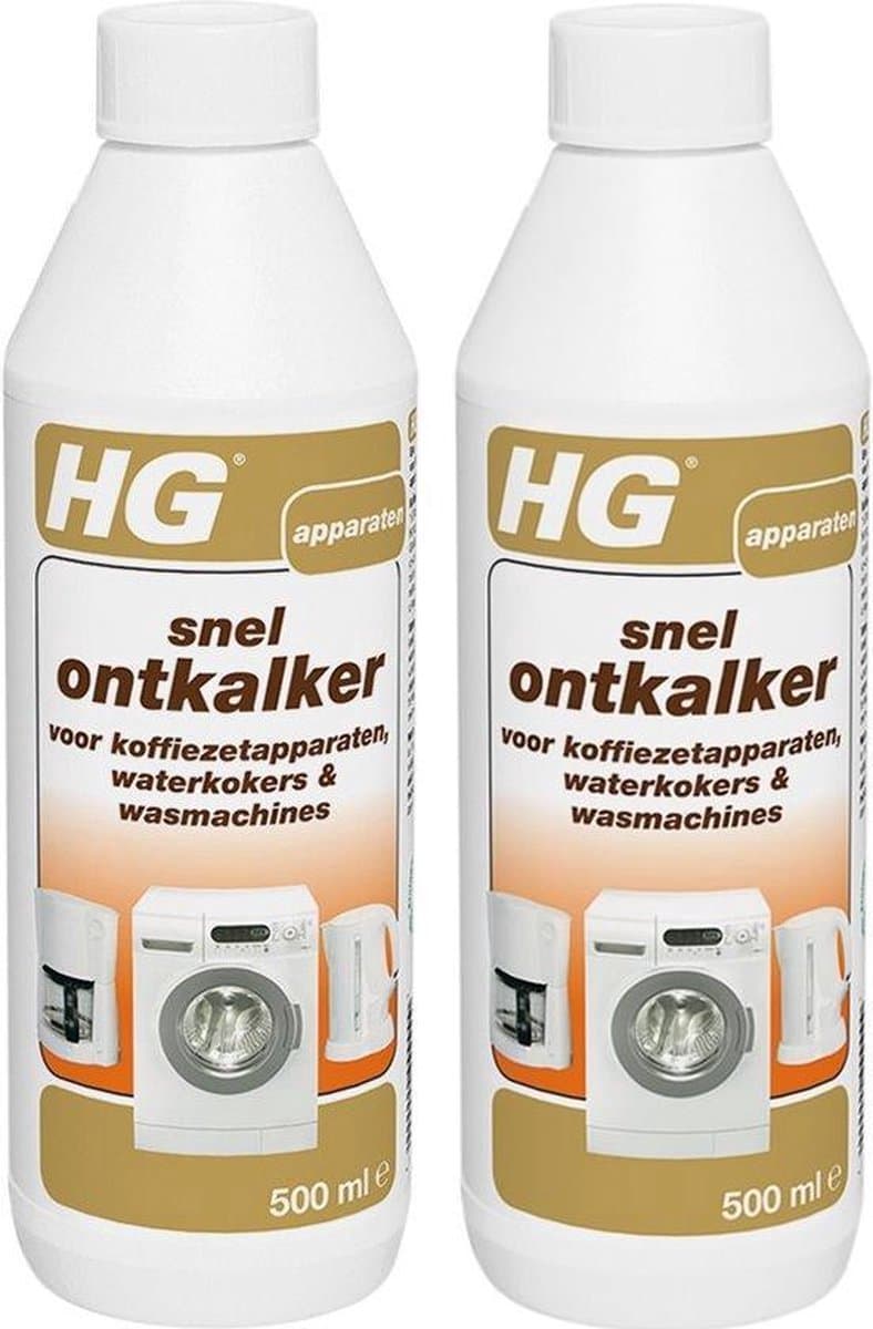 HG snel ontkalker koffiemachines - Waterkokers - Wasmashine  Effectieve en snelle kalkverwijdering - 2 Stuks ! — afbeelding 1