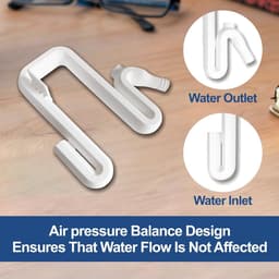 2 stuks Overloopslang voor regenwateremmer - afvoer zonder boren - afvoerbuisaansluiting - afvoerslang voor emmer - 16*4,9*16 cm - voor regenwateropslag in de tuin - wit — thumbnail 3