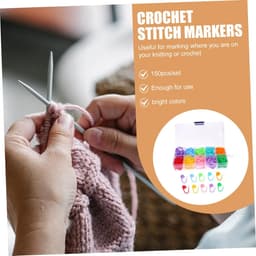 Haaknaalden Clips - Steekmarkeringen Breinaalden - Hobby Handwerken - Niet-Glijdend Ontwerp - 150 Stuks - Diverse Kleuren — thumbnail 3