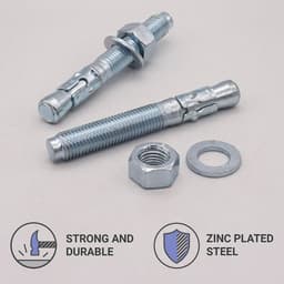 Wigankers - Verzinkte ankers - Beton bevestigen - Zelfspannende grip - M16 x 120 mm - Zilverkleurig — thumbnail 2