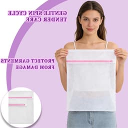 Set van 4 Herbruikbare Waszakken met Rits voor Delicate Kleding, Ondergoed en Reisorganizer - 23×30 cm en 30×40 cm — thumbnail 2