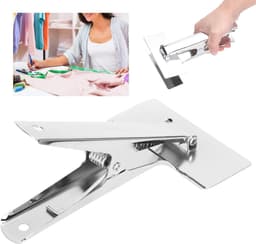Naaiclip Stoffenklem - Verstelbare Clips - Zomen Maken - Met Meetliniaal - 20 cm Lengte - Zilverkleurig — thumbnail 3