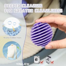 Reusable Drying Balls Anti-static, 6 Pieces Laundry Stirring Balls Non-Toxic Washing Balls Tangle Free for Washing Machine, Softens Fabrics, Prevents Tangles, Improves Cleaning(Large) — thumbnail 2