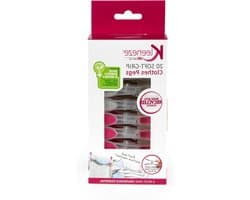 Wasknijpers Set - Kledingknijpers - Wasgoed Ophangen - Zachte Rubberen Grip - 4.3 cm Hoog - Grijs Roze