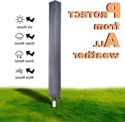 Waterdichte Bescherming voor Waslijn van Oxford Stof - Beschermhoes voor Droogrek 180x16x16cm tegen Stof, Sneeuw en Zon — thumbnail 2