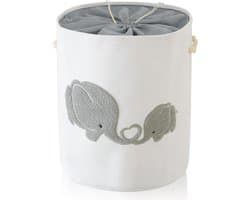 Extra grote wasmand voor baby's en kinderen, 58 liter, met trekkoord, opbergmand voor speelgoed en kinderkamer, multifunctioneel en praktisch
