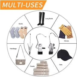 Wasknijpers Roestvrij Staal - Kledinghangers Clips - Kleding Drogen - Stevige Grip - 50 stuks - Zwart — thumbnail 3
