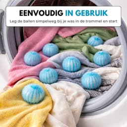 Boncy® Drogerballen 8 stuks Blauw - Droger Ballen Haarverwijderaar voor Wasdrogers & Wasmachine - Haarvanger Wasbollen - Anti Haar Droogballen - Wasdrogerballen - Wasballen Pluizenverwijderaar Huisdieren Wasmachine Pluis Wasbol — thumbnail 3