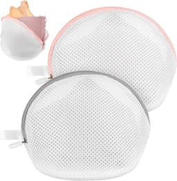 Wasnet voor de wasmachine, 2-delige mesh waszak met rits, herbruikbare waszakken voor kleding, ondergoed en bh's, ideaal voor delicate was. — thumbnail 1