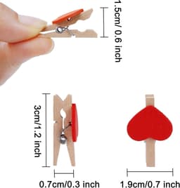 Houten wasknijpers 100 stuks natuur met jute touw voor fotokaarten decoratie — thumbnail 4