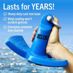 Rivieranker - Paddenstoelanker Boot - Voorkom Afdrift - Zeewaardig Gecoat - 9 kg - Blauw — thumbnail 5