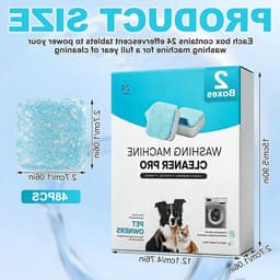 48 Stuks Wasmachine Reinigingstabletten, Sterk Tegen Geur en Kalk, Verwijdert Huisdierhaar en Zorgt voor Diepe Reiniging — thumbnail 5