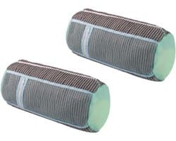 Schoenwaszakken voor de wasmachine - 2 stuks, ideaal voor sneakers, sportschoenen en canvas schoenen, 39 x 19 cm, grijs