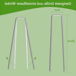 Set van 50 grondankers voor tuin, onkruiddoek en tenten - 150/200 mm x 40 mm, stevige U-vormige haken — thumbnail 2