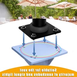 Universele grondanker voor parasol, stevige metalen basisplaat voor betonnen ondergrond, windbestendig en met hoge draagkracht boven 1 kg — thumbnail 5