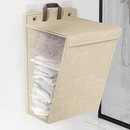 VT Goods - Vouwbare wandwasmand - Grote capaciteit van 90L - Multifunctionele opbergoplossing voor schoenen en handdoeken - Beige - Ruimtebesparend ... — thumbnail 5