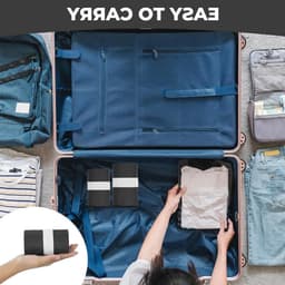 Set van 2 Waterdichte Reiswaszakken met Rits en Trekkoord, Vouwbaar, 2 Maten voor Vuile Was, Sportkleding en Campinggebruik — thumbnail 2