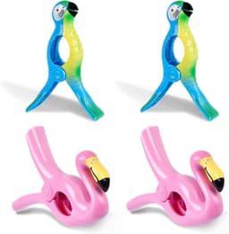 Winddichte Plastic Wasknijpers - 4 Stuks, Grote en Draagbare Handdoekhouder voor Binnen en Buiten, Ideaal voor Terras en Balkon — thumbnail 1