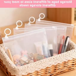 Vouwbare Wasmand met Roze Strepen en 2 Ritsopbergzakken, Ideaal voor Slaapkamer en Badkamer, Ruime Wasverzamelaar voor Studentenhuizen — thumbnail 3