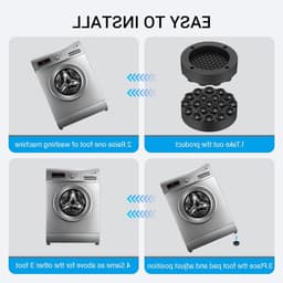 Vibratie demper wasmachine 4 stuks - anti-vibratie mat - universele demper voeten - vermindert trillingen - m-winkel — thumbnail 4