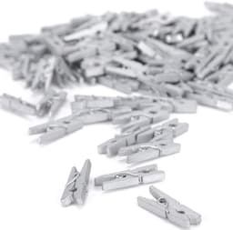 Houten Clips - Mini Wasknijpers - Foto's Ophangen - Gladde Afwerking - 300 Stuks - Natuurlijk Hout — thumbnail 2