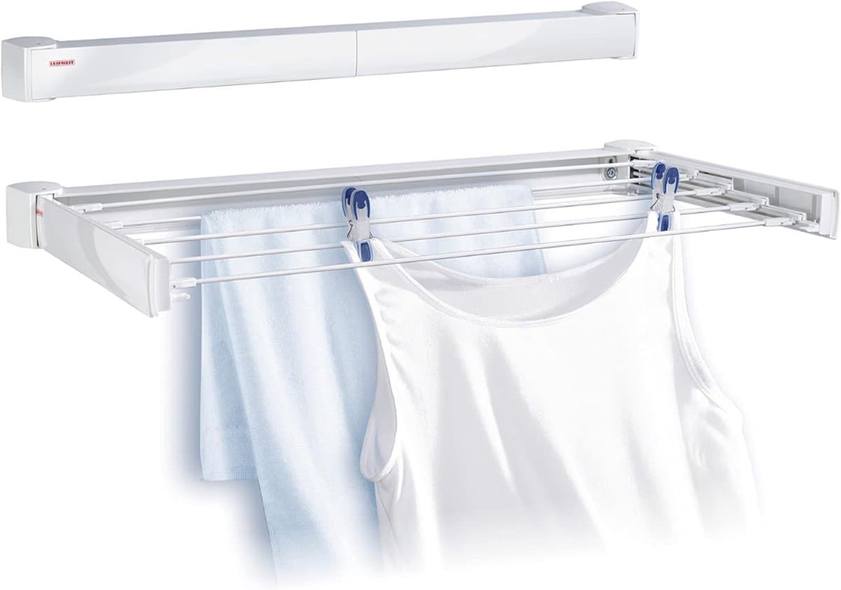 ZMR® Wanddroogrek - Wasrek - Droogrek - 3m - Wit - 37cm x 71cm x 6cm — afbeelding 1