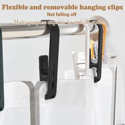Grote Was Knijpers - Hanger Clips - Opbergen en Ophangen - Haak en Klem Functie - 10 Stuks - Zwart Wit — thumbnail 2