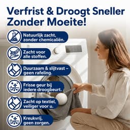 Allvara® Drogerballen - 100% Schapenwol - Herbruikbaar - Verkort Droogtijd & Bespaart Energie - 6 stuks inclusief opbergzak — thumbnail 4