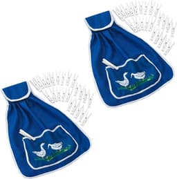 Wasknijperzakken met knijpers - Knijperhouder set - Wassen en drogen - Met handige lus - 335 x 45 cm - Donkerblauw — thumbnail 1