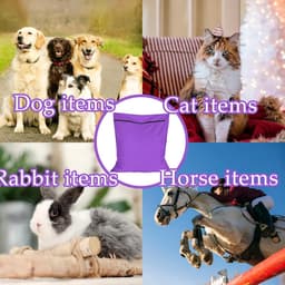 Waszak voor huisdieren - waszakje voor huisdieren - Grote waszakken voor huisdieren - voorkomt dat dierenhaar de wasmachine verstopt - voor honden , katten , paarden , konijnen - paars - 70*80 cm — thumbnail 2
