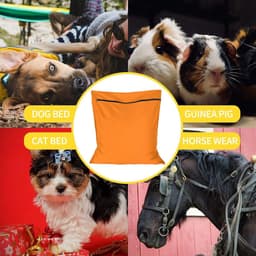 Waszak voor huisdieren - waszakje voor huisdieren - Grote waszakken voor huisdieren - voorkomt dat dierenhaar de wasmachine verstopt - voor honden , katten , paarden , konijnen - oranje kleur - 70*80 cm — thumbnail 2