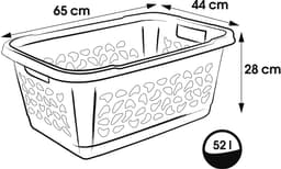 wasmand, luchtdoorlatend decor, 52 l, Jost, Nordic Blue — thumbnail 4