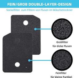 Set van 4 9164761 Drogerfilter voor Miele T1-serie warmtepompdroger, fijn/grof 207 x 157 x 30 mm Droger basisfilter — thumbnail 2