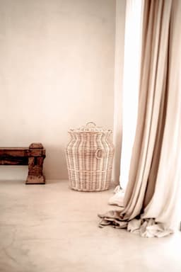 Monnarita Oriana A Serie - Rattan Mand - Handgemaakt - Inclusief Deksel - Warm Natuurlijke Kleur — thumbnail 2