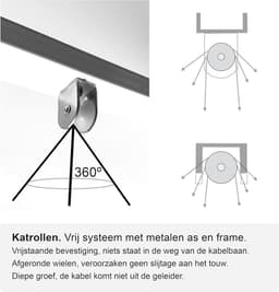Handmatig droogrek 120 cm - Ruimtebesparend en duurzaam — thumbnail 5
