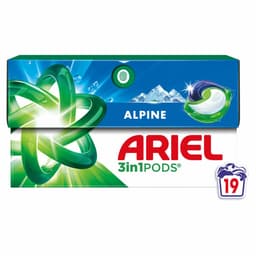Ariel 3in1 Wasmiddel Pods Alpine - 4 x 19 stuks - Voordeelverpakking — thumbnail 1
