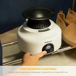 Draagbare Elektrische Wasdroger 1200W - XXL Droogkast tot 15 kg - Opvouwbare Kledingdroger met 180 Min Timer en 3 Standen - Stil en Multifunctioneel als Droger, Kast en Wasrek - Blauw — thumbnail 4