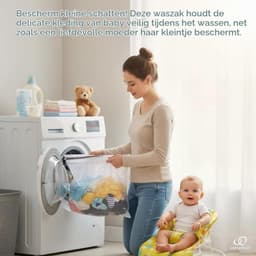 Wasnetjes voor Wasmachine - Wit - 25,4 x 30,5 cm - Fijnmazige Zak met Rits - Voor Delicate Kleding — thumbnail 2