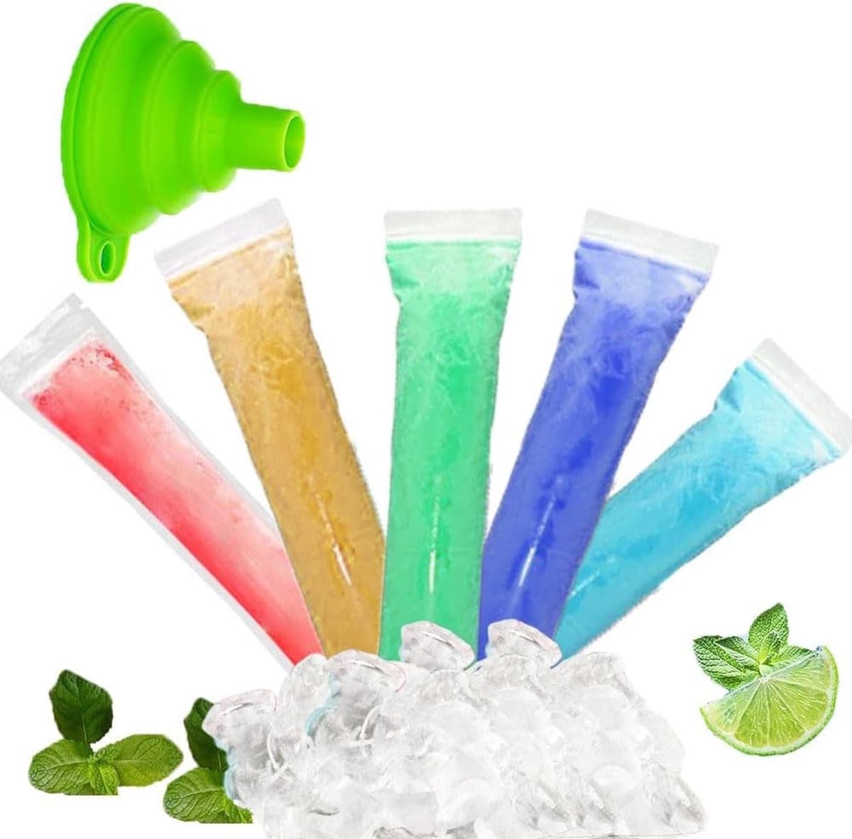 Ijszakken - Transparant - 5 x 28 cm - BPA-vrij Kunststof - Voor Gezonde Snacks — afbeelding 1