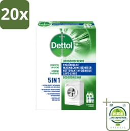 20 x Dettol - Hygiënische Wasmachine Reiniger - 5-in1 Formule - 500ml - Grootverpakking - Vaatwasstrips - Wasmachine Reiniger - Hygiëne Wasmachine - Wasmachine Reinigen - Wasmachine Reiniger 5 In 1 - Wasmachine Geur — thumbnail 1