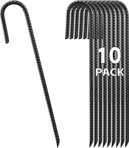 Zware Grondankers voor Trampoline en Tent - 40 cm, Set van 10, Gegalvaniseerde Haken, Tuinpinnen en Stabiliteitsankers voor Camping en Buitenactiviteiten — thumbnail 1