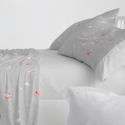 Blanco Beddengoed van katoen, bed 105 cm (+ beschikbare maten), design 629, grijs (105 x 190/200 cm) — thumbnail 2