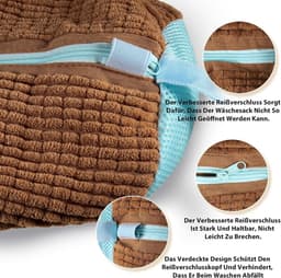 Wasmachine, multifunctionele schoenenzak, wasmachine, herbruikbare sneakers, waszak voor alle soorten schoenen, beschermt zowel schoenen als wasmachine (chocoladebruin) — thumbnail 5