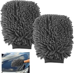 2 Stuks Autowashandschoen Voor Mercedes-Benz Sprinter Panel Van Compact (W907/W910) 2018-, Microvezel Autowashandschoen Anti-streep En Anti-kras Zacht Autoreinigingshandschoen Voor Lak Glas — thumbnail 1
