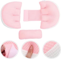 1set Zwangerschapssteun Kussen Materniteit Kussen Voor Zijdelings Slapen Rugondersteuning Voor Zwangere Vrouwen Ademend Comfortabel Met Extra — thumbnail 5