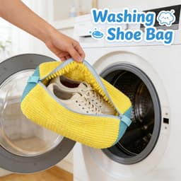 2 in 1 Schoenwashbeutel Wasmachine, Herbruikbare Schoenwashbeutel Wasmachine, 360 ° Reinigingsfluom Wasmachine Schoen tas voor Turnschoenen, Die Einlegezolen können mitgewassen worden — thumbnail 3