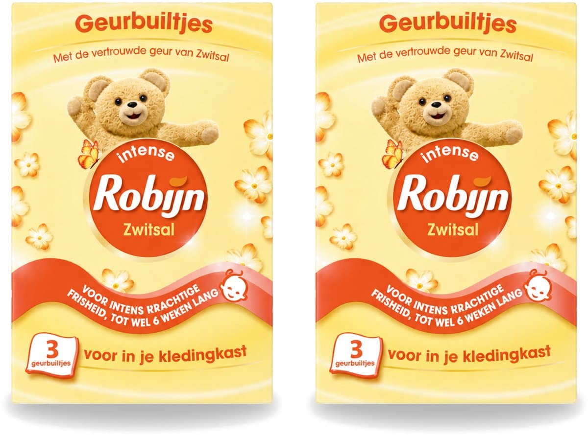 2 x Robijn - Zwitsal - Geurbuiltjes - Zachte Babygeur - Hypoallergeen - 3 Geurbuiltjes - Voordeelverpakking - 2 stuks — afbeelding 1