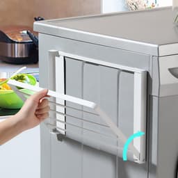 Magnetische Plank Voor De Wasmachine - Opvouwbaar Wasrek - Wasmachine-Organizer Voor Handdoeken En Kleerhangers — thumbnail 3